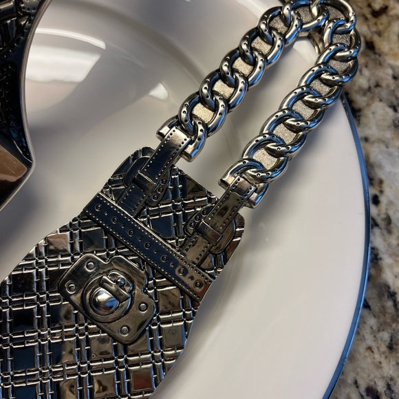 Neiman Marcus Silver Plated High Heel & Handbag Serving Set - Picture 5 of 10